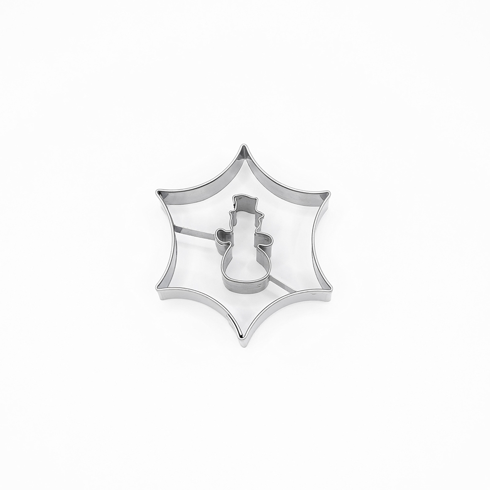 Abgerunderter Stern / Schneemann – Ausstechform, Edelstahl