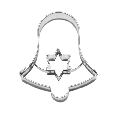 Bell II / star cut-out – cookie cutter, tinplate