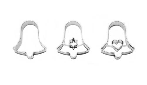 Bells – cookie cutter set (3 pcs), stainless steel