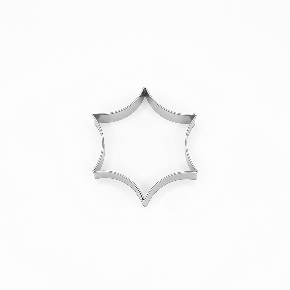 Rounded star – cookie cutter, stainless steel