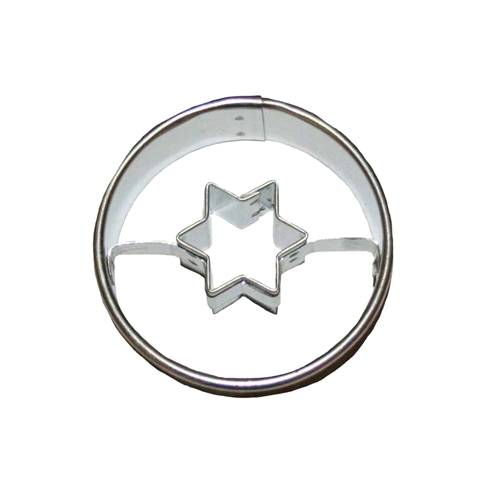 Circle / star cut-out – cookie cutter, stainless steel