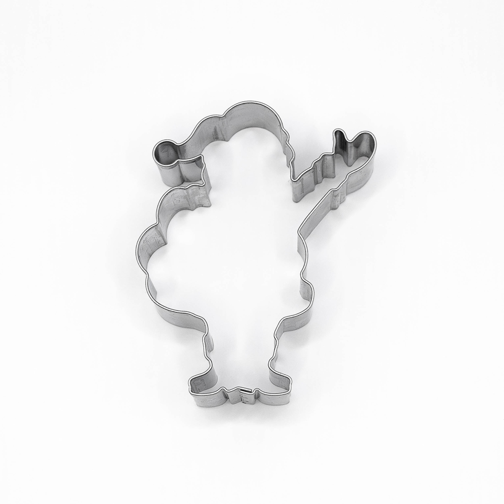 Mávající Santa Claus – vykrajovátko, nerez