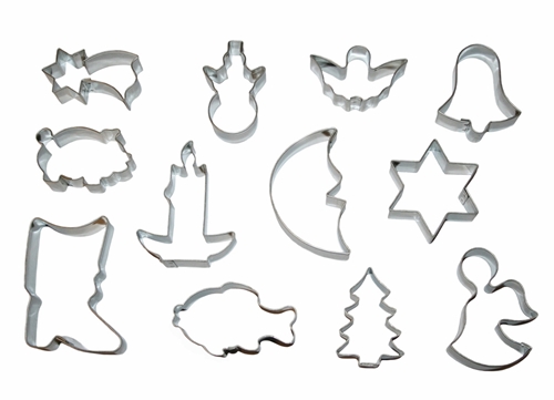 Set von Weihnachts-Ausstechformen (12 St.)