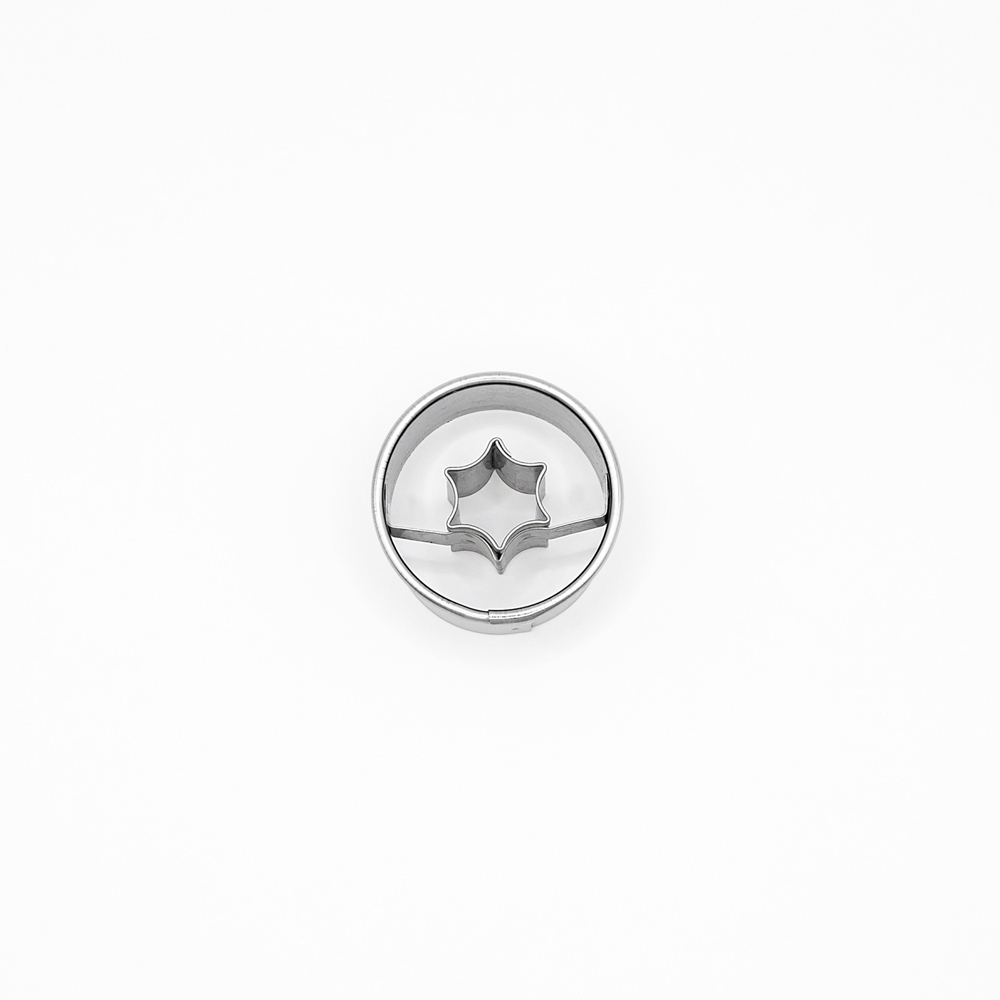 Circle / rounded star cut-out – cookie cutter, stainless steel
