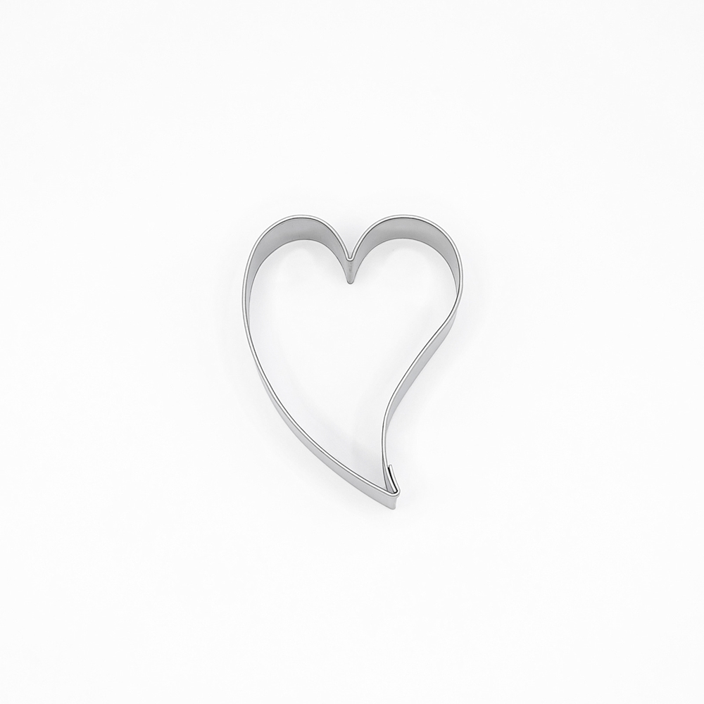 Srdce – nepravidelné vykrajovátko, 54 mm, nerez