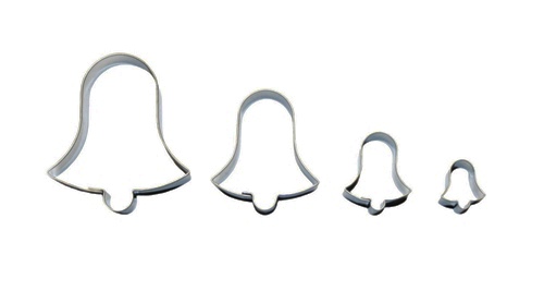 Bells – cookie cutter set (4 pcs, thin), tinplate