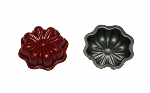Blüten – Set von Backförmchen, 20 St., Teflon
